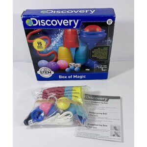 Discovery Box Of Magic STEM Kit Learn 15 Tricks Ages 8+ Includes Cups Balls Rope